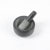 HAWOK Mini Mortar and Pestle Dia. 3.7 inch Set Black